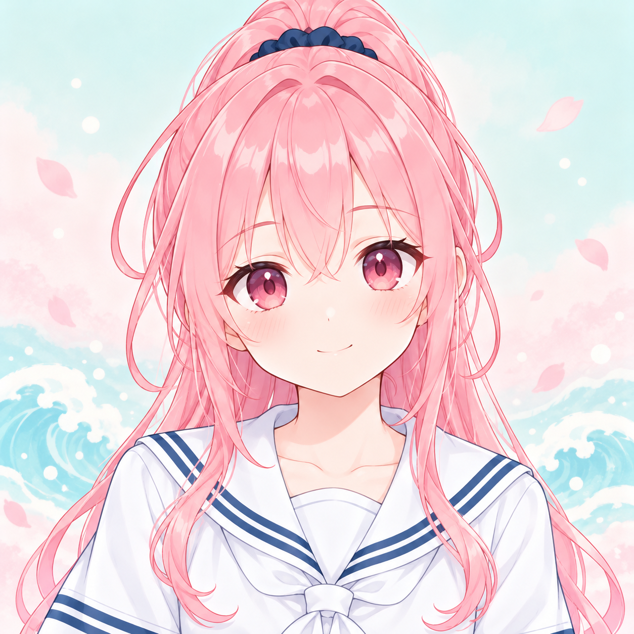 粉发角色 Nami 的形象预览